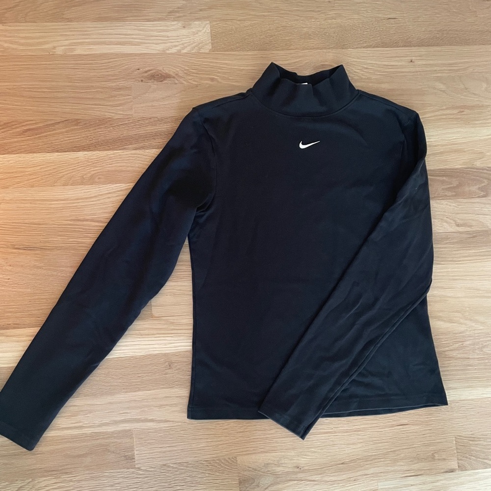 Black mock neck Nike shirt